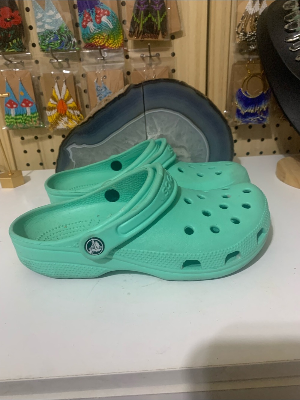 CROCS Kids Classic Clog in Mint Teal